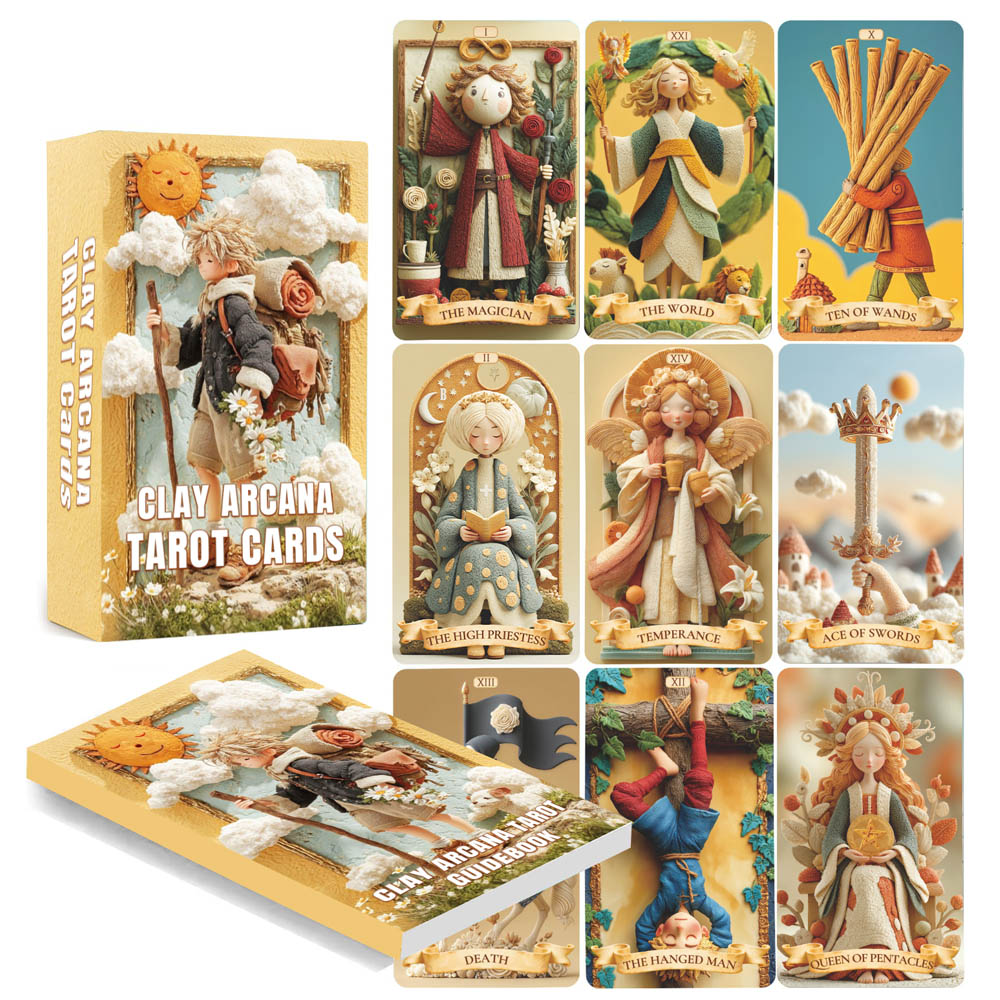 Tarot Deck With Guidebook - Jeu de 78 cartes de tarot,