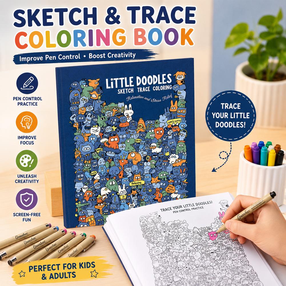 Adult Coloring Book Stress Relief - Livre de coloriage et de traçage