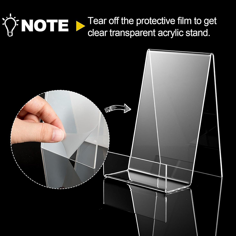 Clear Acrylic Book Stand Holder - 1 support en acrylique pour exposer