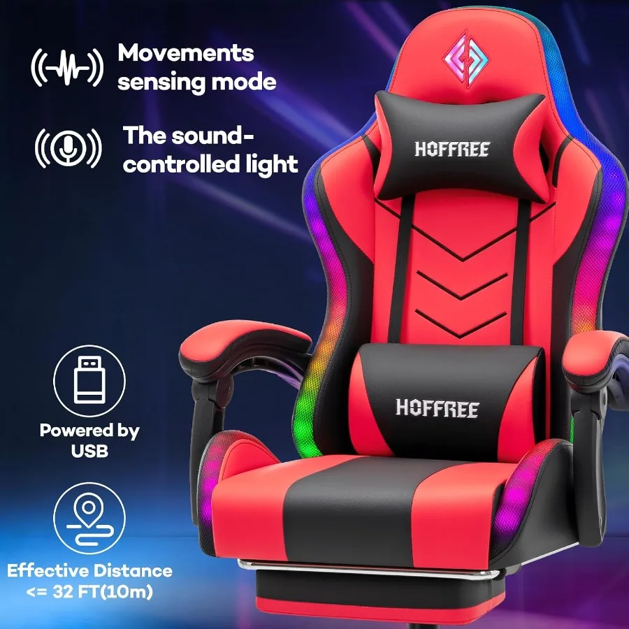 Chaise de jeu RGB avec haut-pa - Music avis et prix