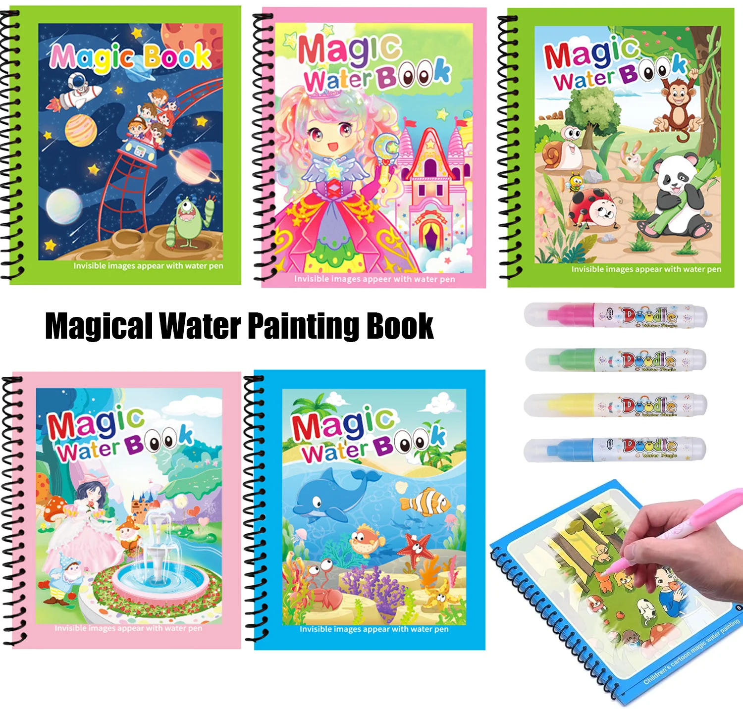 Livre de coloriage réutilisabl - Reusable Water Magic Coloring Book avis et prix