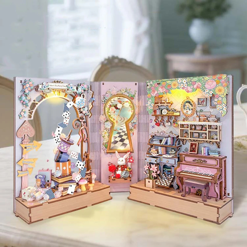Kit de modèle miniature DIY, r - Diy Wooden Book Nook Kit Shelf Insert avis et prix