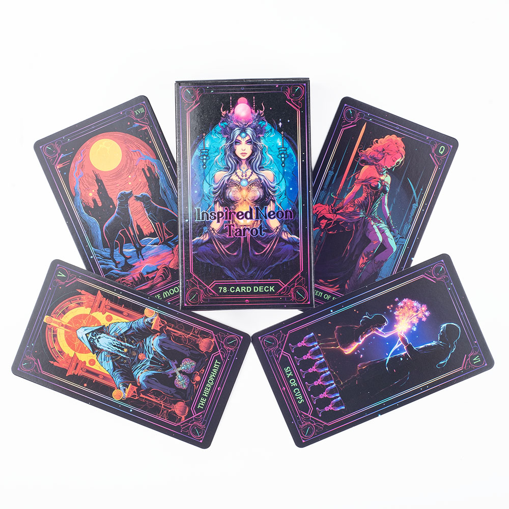 Jeu de tarot inspiré du néon,  - Tarot Deck With Guidebook avis et prix